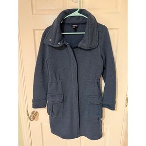 Patagonia Womens XS Blue Snap Front Fleece Lined Coat Jacket